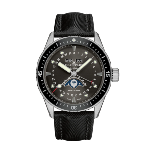 Blancpain Fifty Fathoms Bathyscaphe Quantième Complet Phases de Lune Grey Dial Stainless Steel Watch