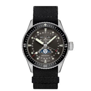 Blancpain Fifty Fathoms Bathyscaphe Quantième Complet Phases de Lune Grey Dial Stainless Steel Watch