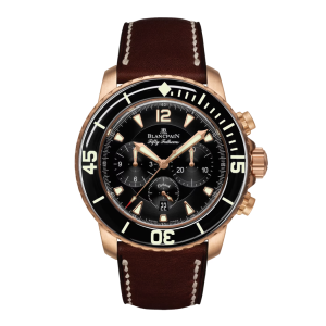Blancpain Fifty Fathoms Chronographe Flyback Black Dial Red Gold Watch