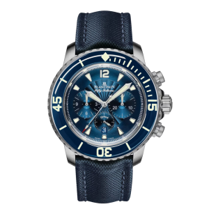Blancpain Fifty Fathoms Chronographe Flyback Blue Dial Stainless Steel Watch