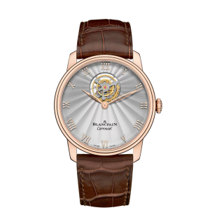 Blancpain Villeret Carrousel Volant Une Minute Opaline Dial Red Gold Watch