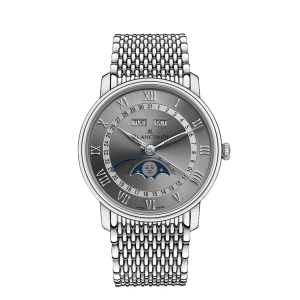 Blancpain Villeret Quantième Complet Grey Dial Stainless Steel Watch