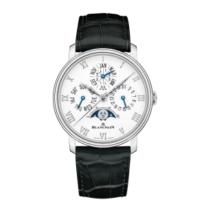 Blancpain Villeret Quantième Perpétuel Phases de Lune White Dial Stainless Steel Watch