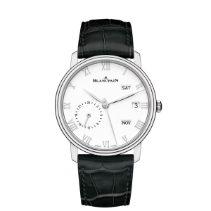 Blancpain Villeret Semainier Grande Date 8 Jours White Dial Stainless Steel Watch