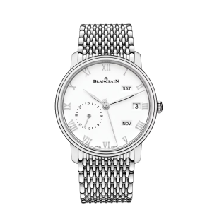 Blancpain Villeret Quantième Annuel GMT White Dial Stainless Steel Watch